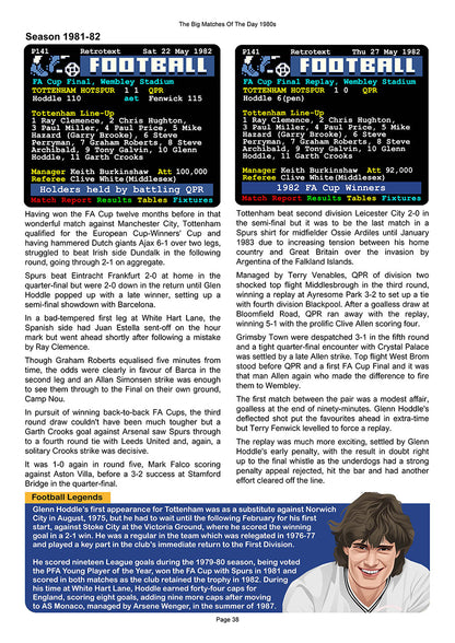 The Big Matches Of The Day 1980s featuring Tottenham Hotspur