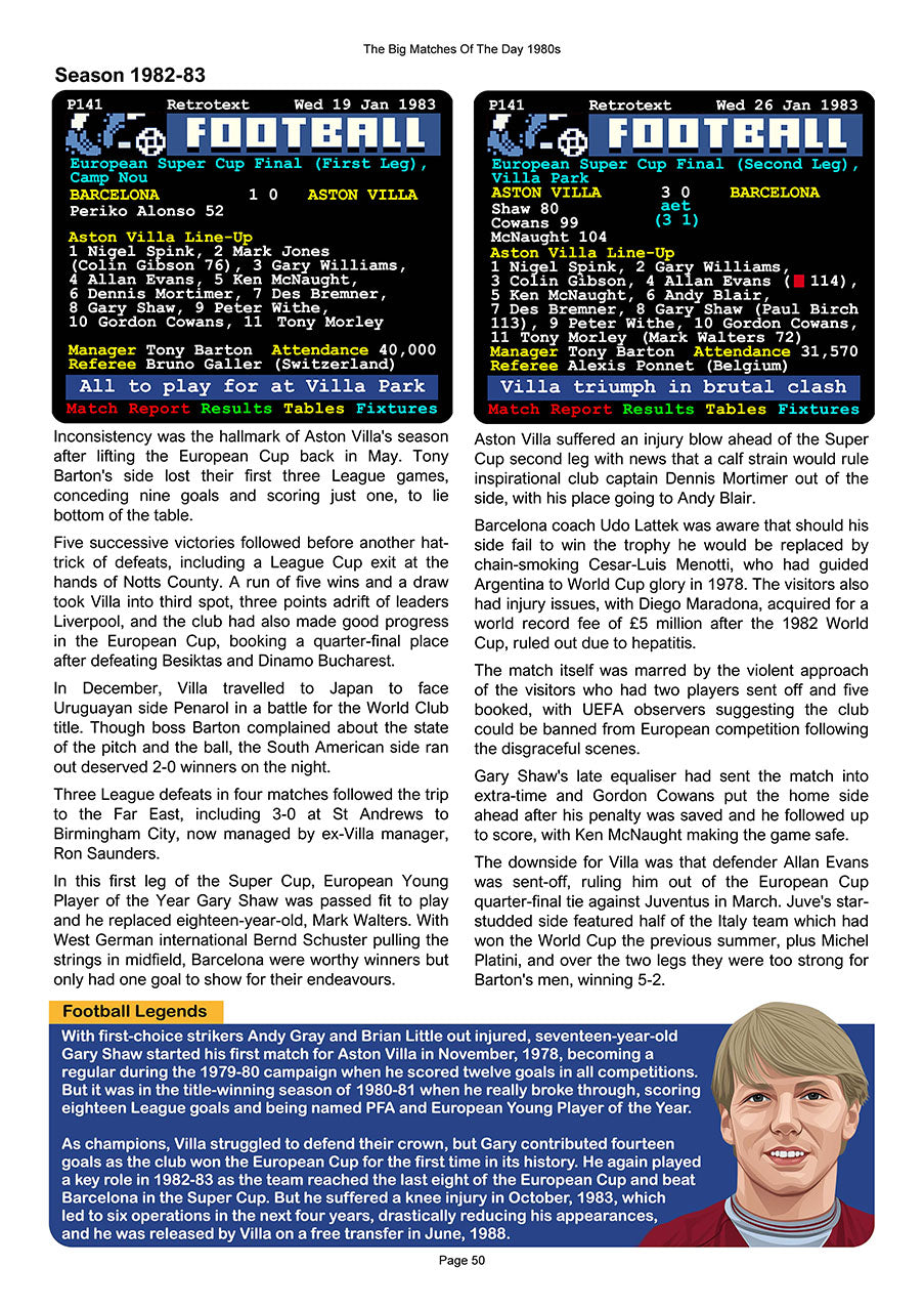 The Big Matches Of The Day 1980s featuring Aston Villa