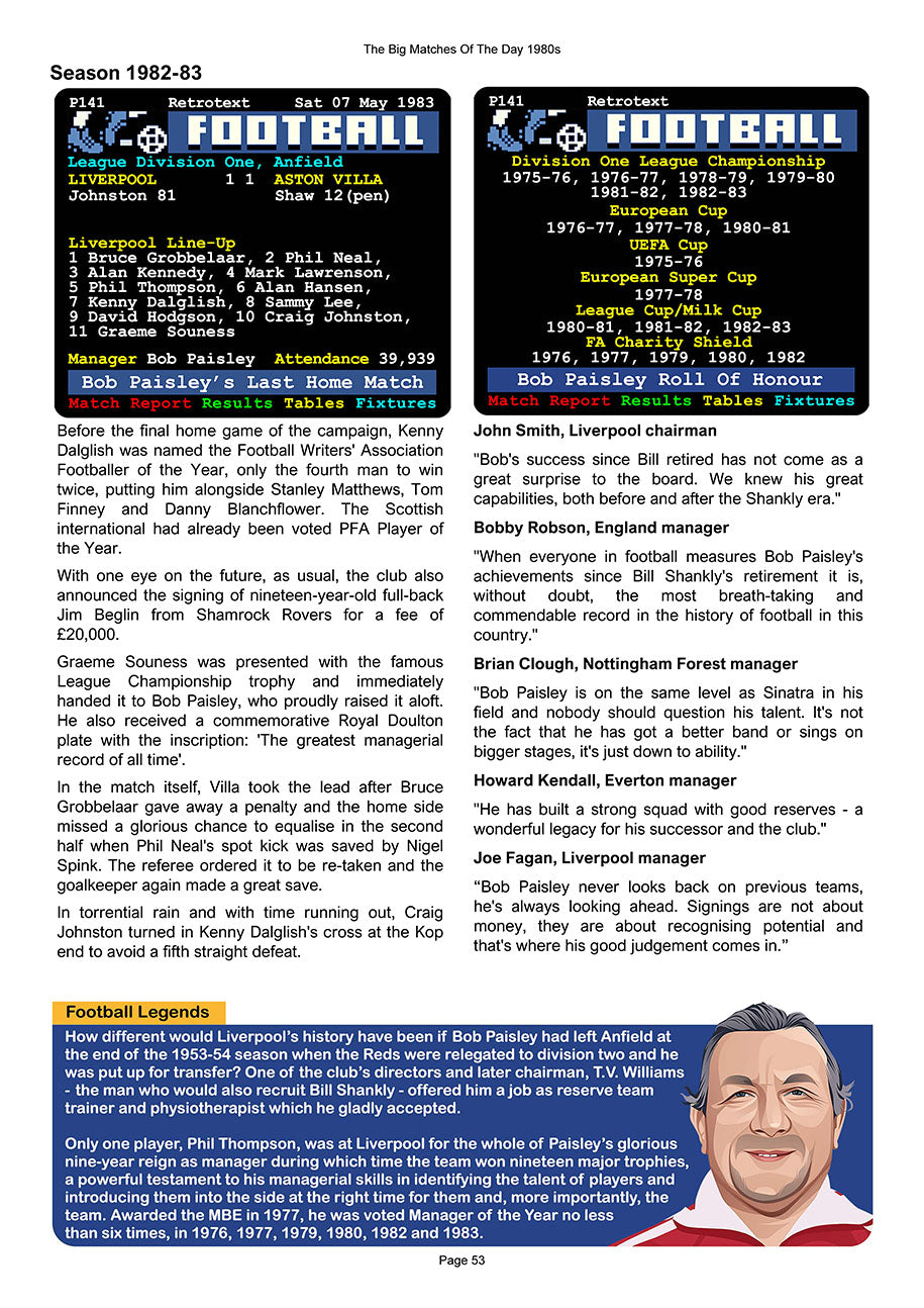 The Big Matches Of The Day 1980s featuring Liverpool