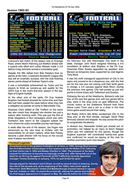 The Big Matches Of The Day 1980s featuring Luton Town