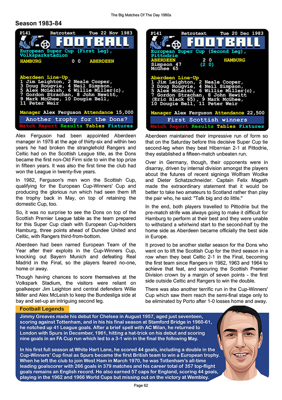 The Big Matches Of The Day 1980s featuring Tottenham Hotspur