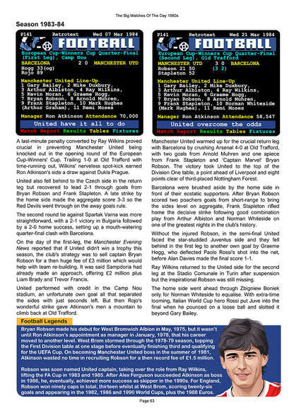 The Big Matches Of The Day 1980s featuring Manchester United