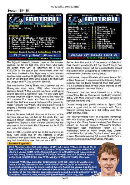 The Big Matches Of The Day 1980s featuring Tottenham Hotspur