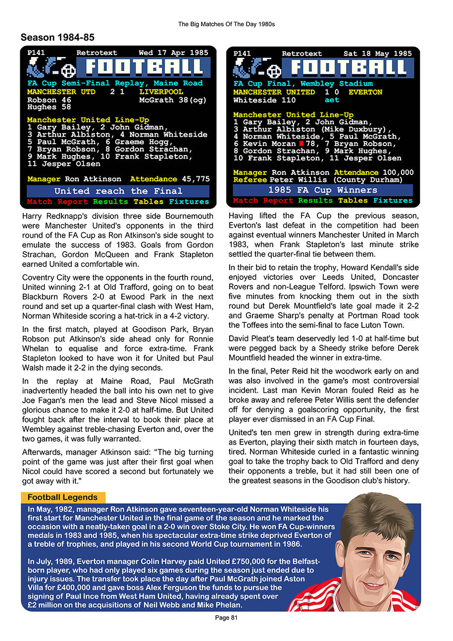 The Big Matches Of The Day 1980s featuring Manchester United