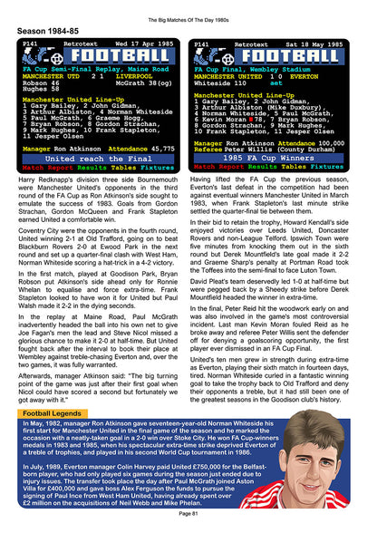 The Big Matches Of The Day 1980s featuring Manchester United