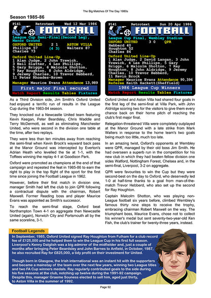 The Big Matches Of The Day 1980s featuring Oxford United