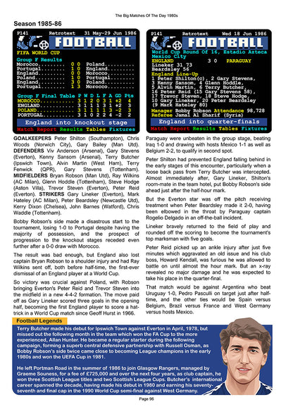 The Big Matches Of The Day 1980s featuring the World Cup