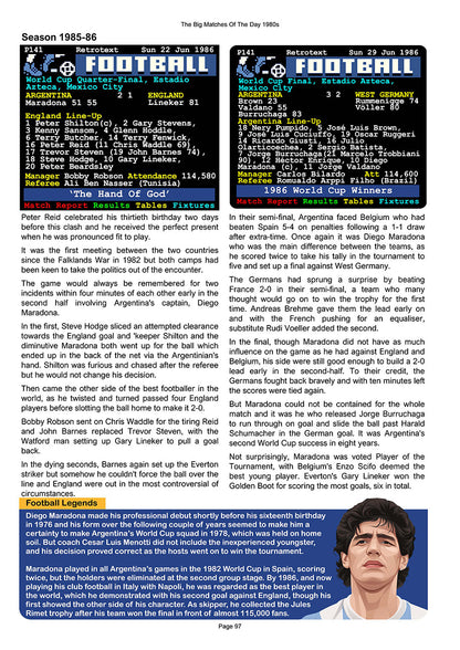 The Big Matches Of The Day 1980s featuring the World Cup
