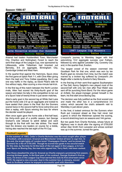 The Big Matches Of The Day 1980s featuring Arsenal