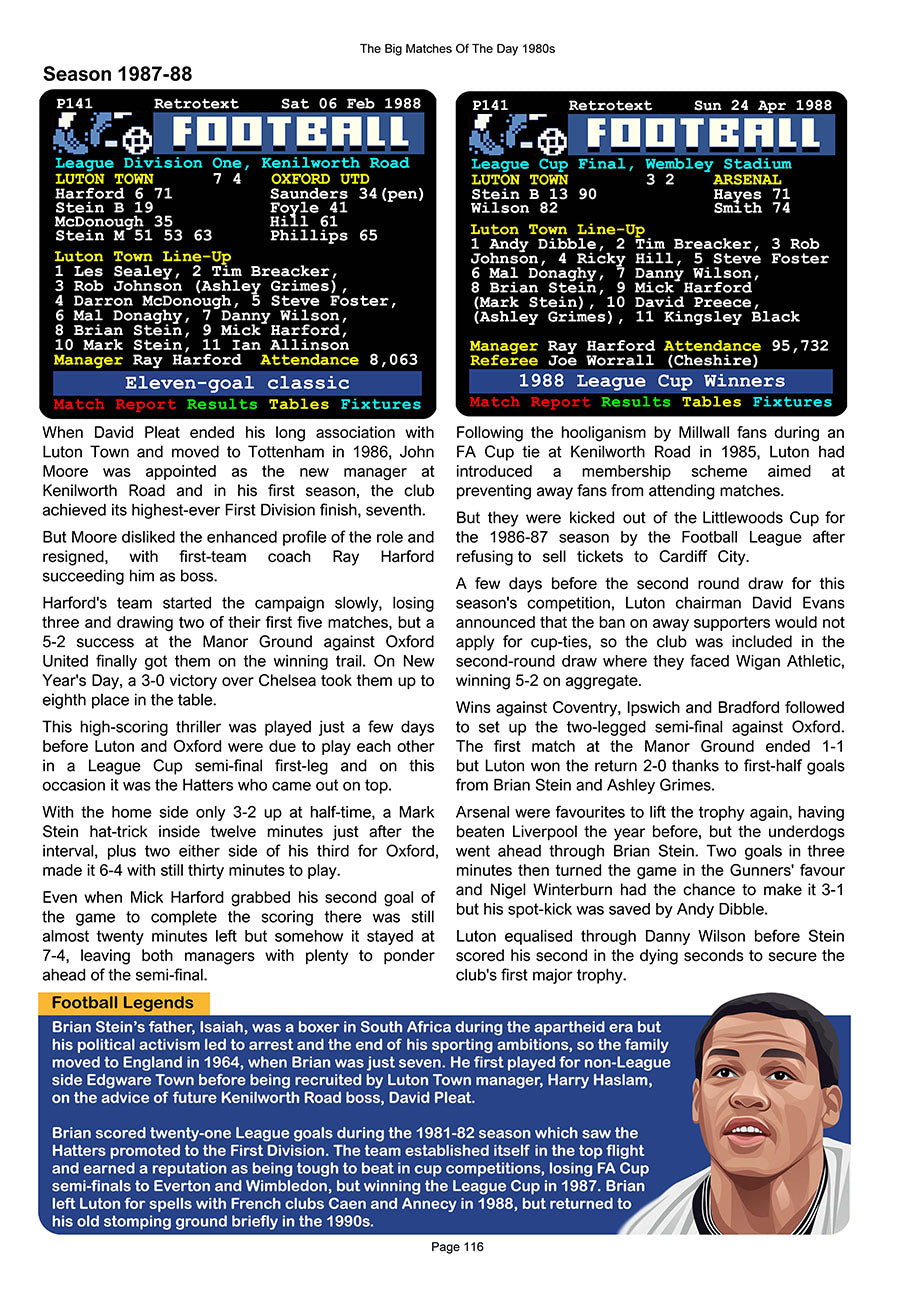 The Big Matches Of The Day 1980s featuring Luton Town
