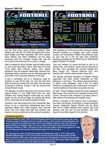 The Big Matches Of The Day 1980s featuring England