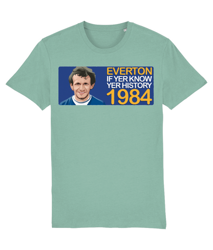 Everton 1984 Peter Reid If Yer Know Yer History Unisex T-Shirt