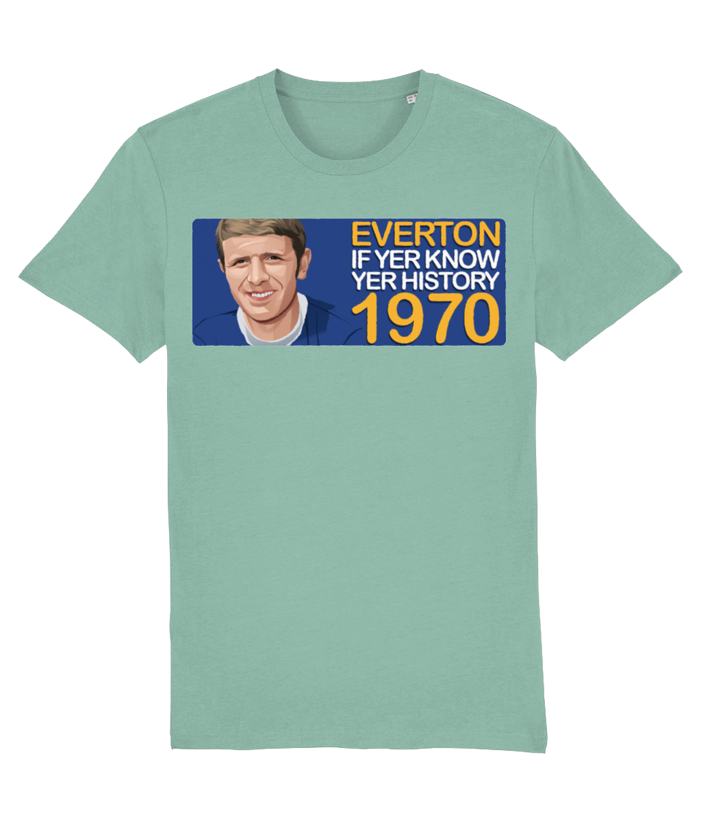 Everton 1970 Brian Labone If Yer Know Yer History Unisex T-Shirt
