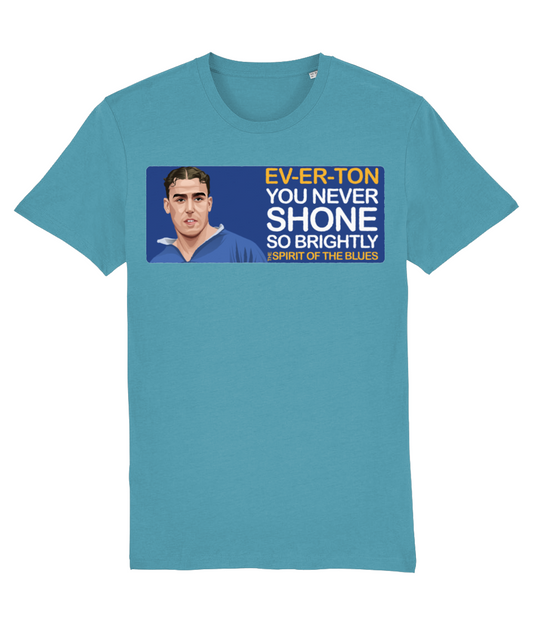 Everton Dixie Dean The Spirit Of The Blues Unisex T-Shirt Stanley/Stella Retrotext Atlantic Blue XX-Small 