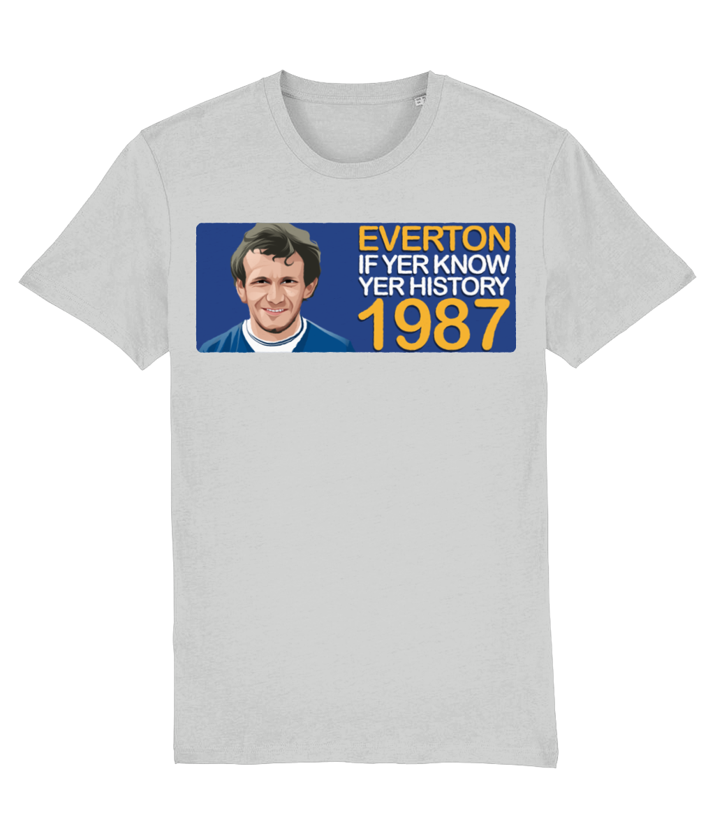 Everton 1987 Peter Reid If Yer Know Yer History Unisex T-Shirt