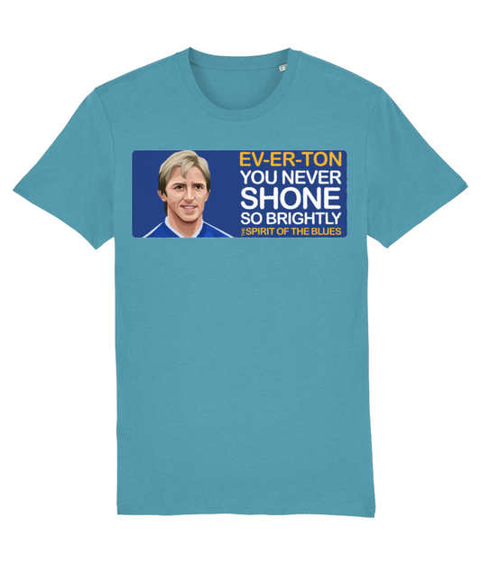 Everton Gary Stevens The Spirit Of The Blues Unisex T-Shirt Stanley/Stella Retrotext Atlantic Blue XX-Small 
