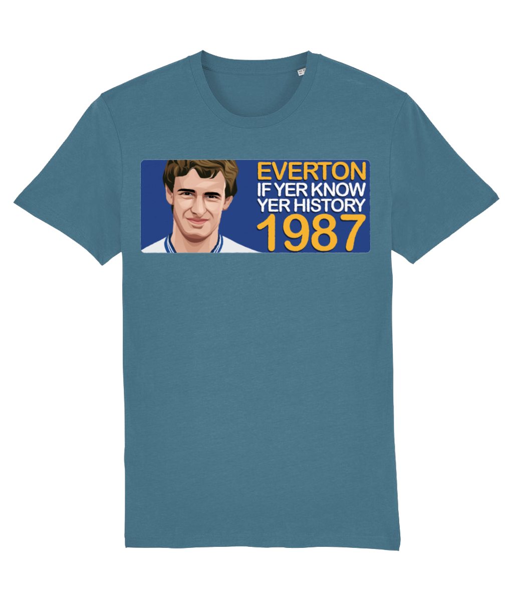 Everton 1987 Kevin Sheedy If Yer Know Yer History Unisex T-Shirt