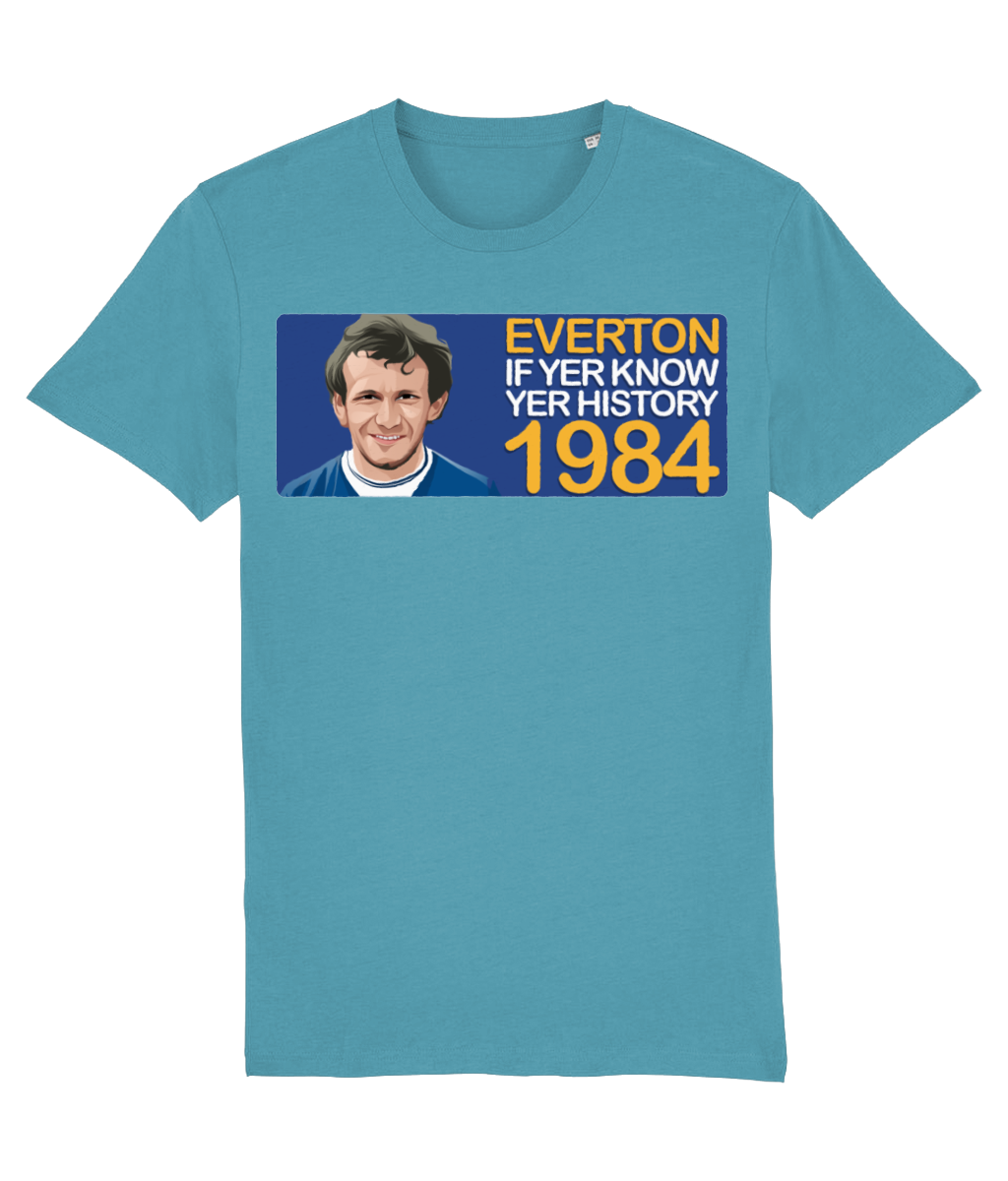 Everton 1984 Peter Reid If Yer Know Yer History Unisex T-Shirt