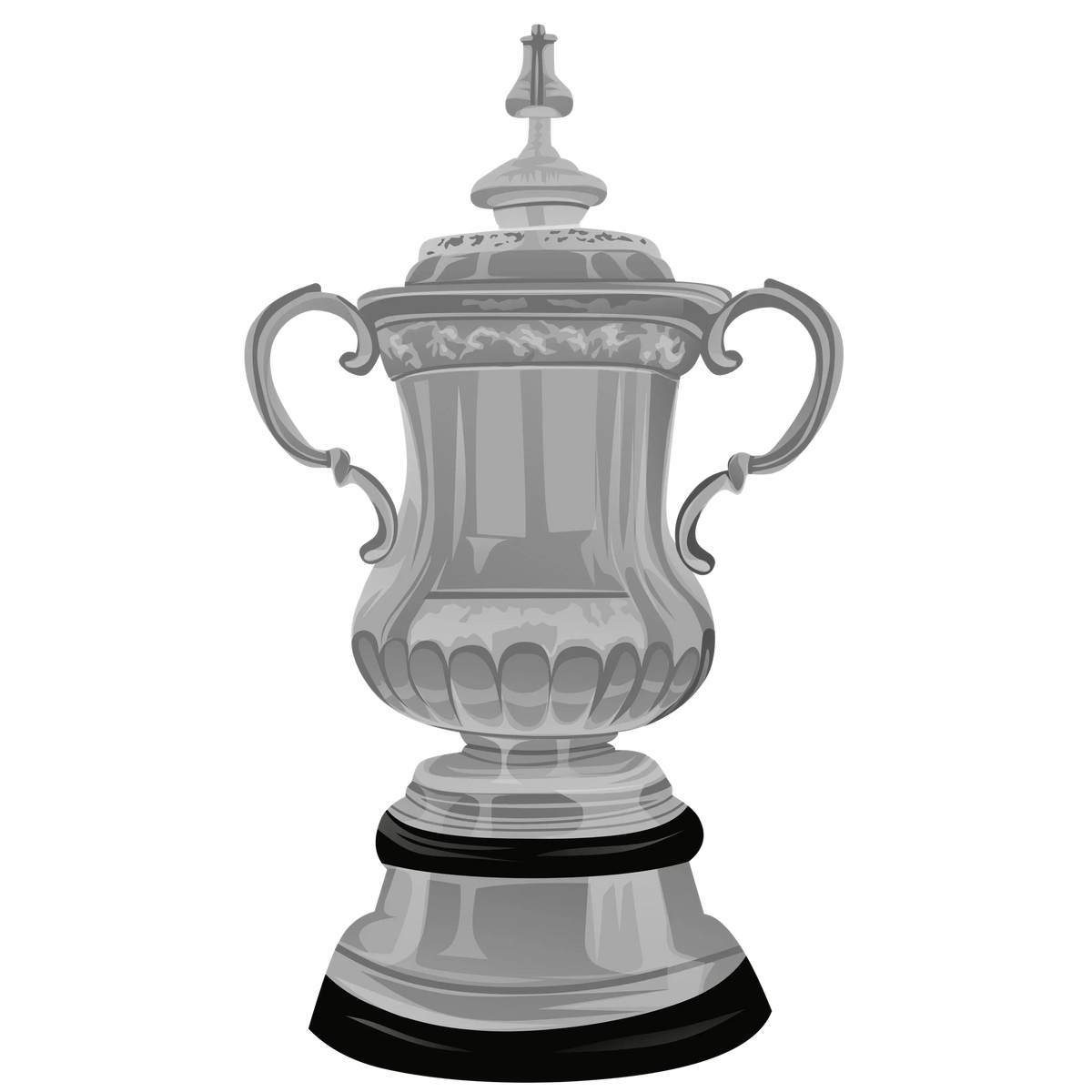 Retrotext Arsenal 2017 FA Cup winners trophy illustration on a glossy white 11oz ceramic mug