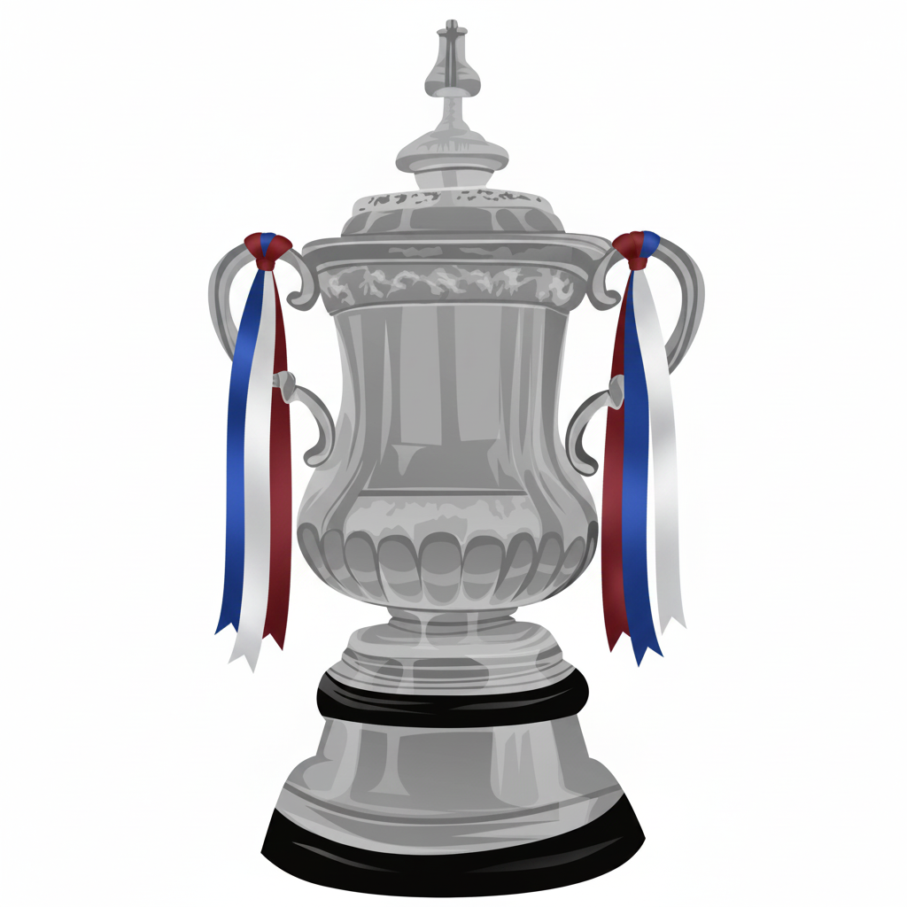 Retrotext West Ham United 1964 FA Cup trophy illustration on a glossy white 11oz ceramic mug