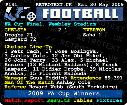 Chelsea 2009 FA Cup Winners Frank Lampard Teletext Mug
