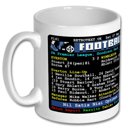 Everton 1994 3-2 v Wimbledon Teletext Mug